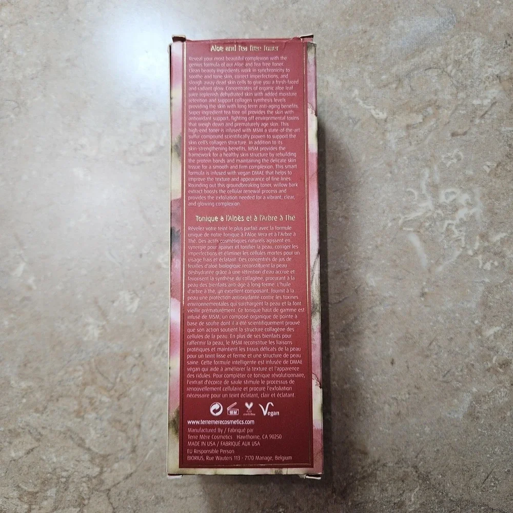 Terre Mere Aloe & Tea Tree Face Toner Anti-Aging 5oz 150ml Vegan New‎ Sealed